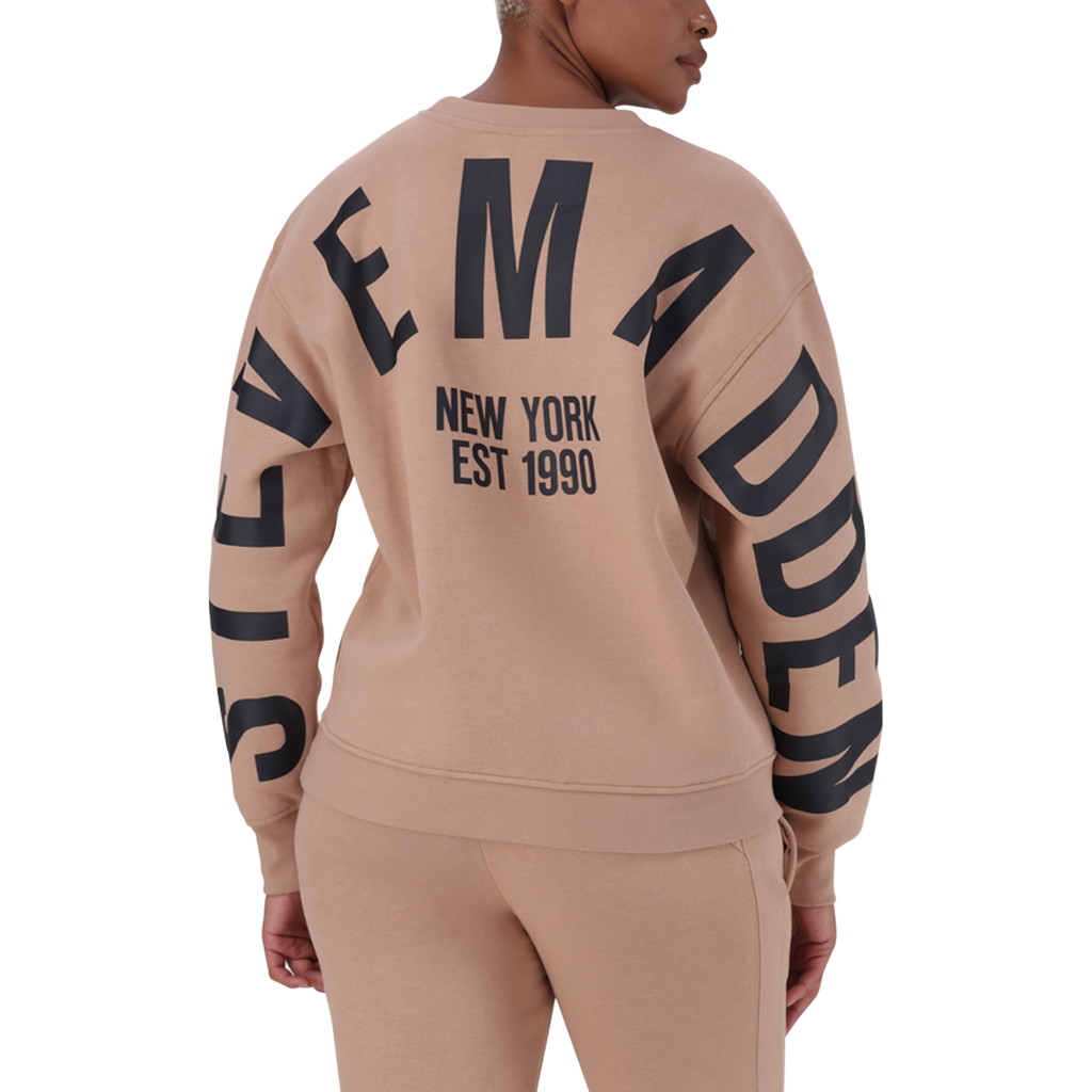 AMELIA BISCUIT OVERSIZED CREW NECK FLEECE SWEAT