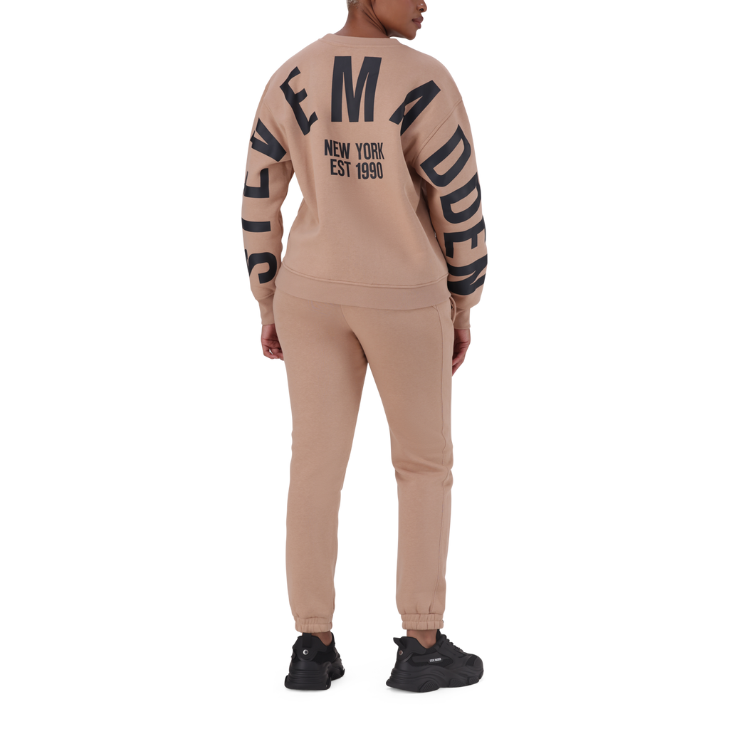 AMELIA BISCUIT OVERSIZED CREW NECK FLEECE SWEAT