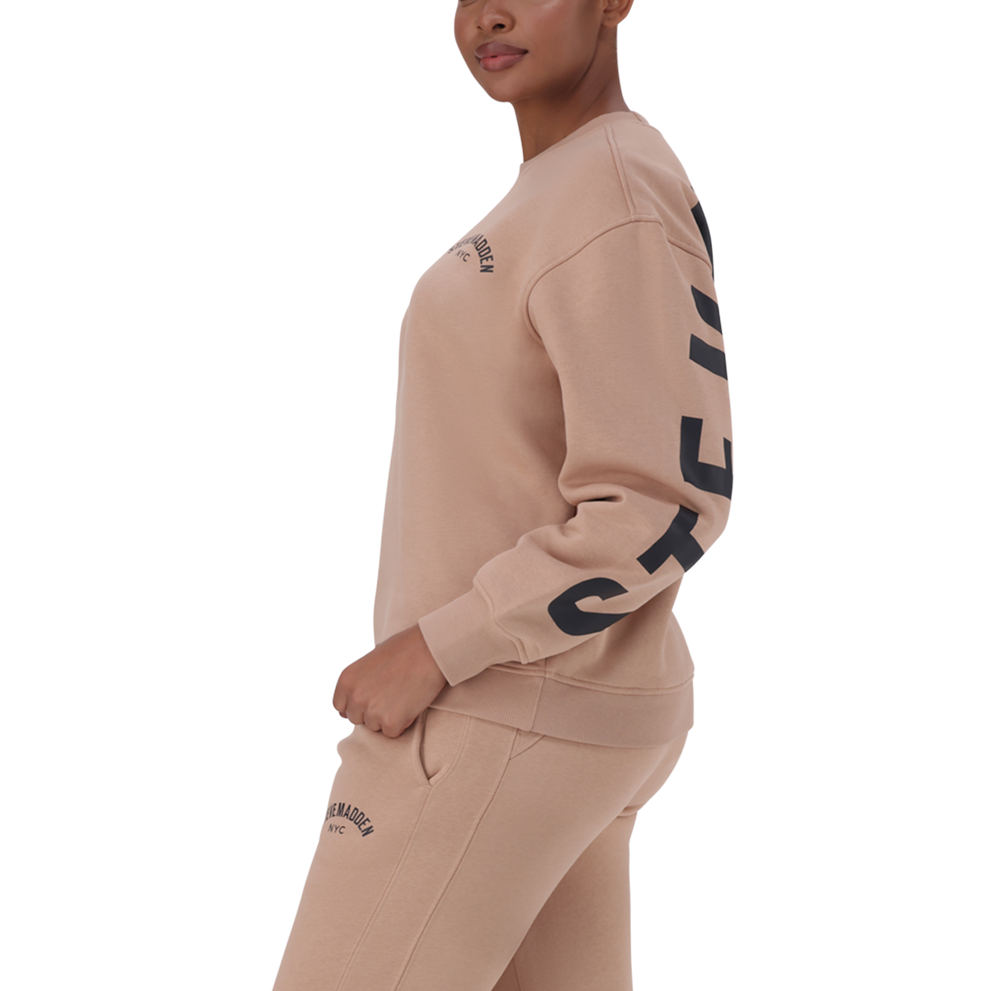 AMELIA BISCUIT OVERSIZED CREW NECK FLEECE SWEAT