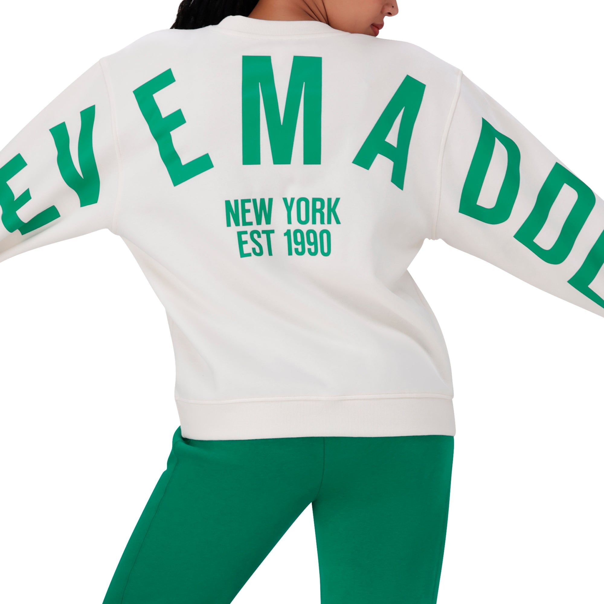 AMELIA CREAM OVERSIZED CREW NECK FLEECE SWEAT