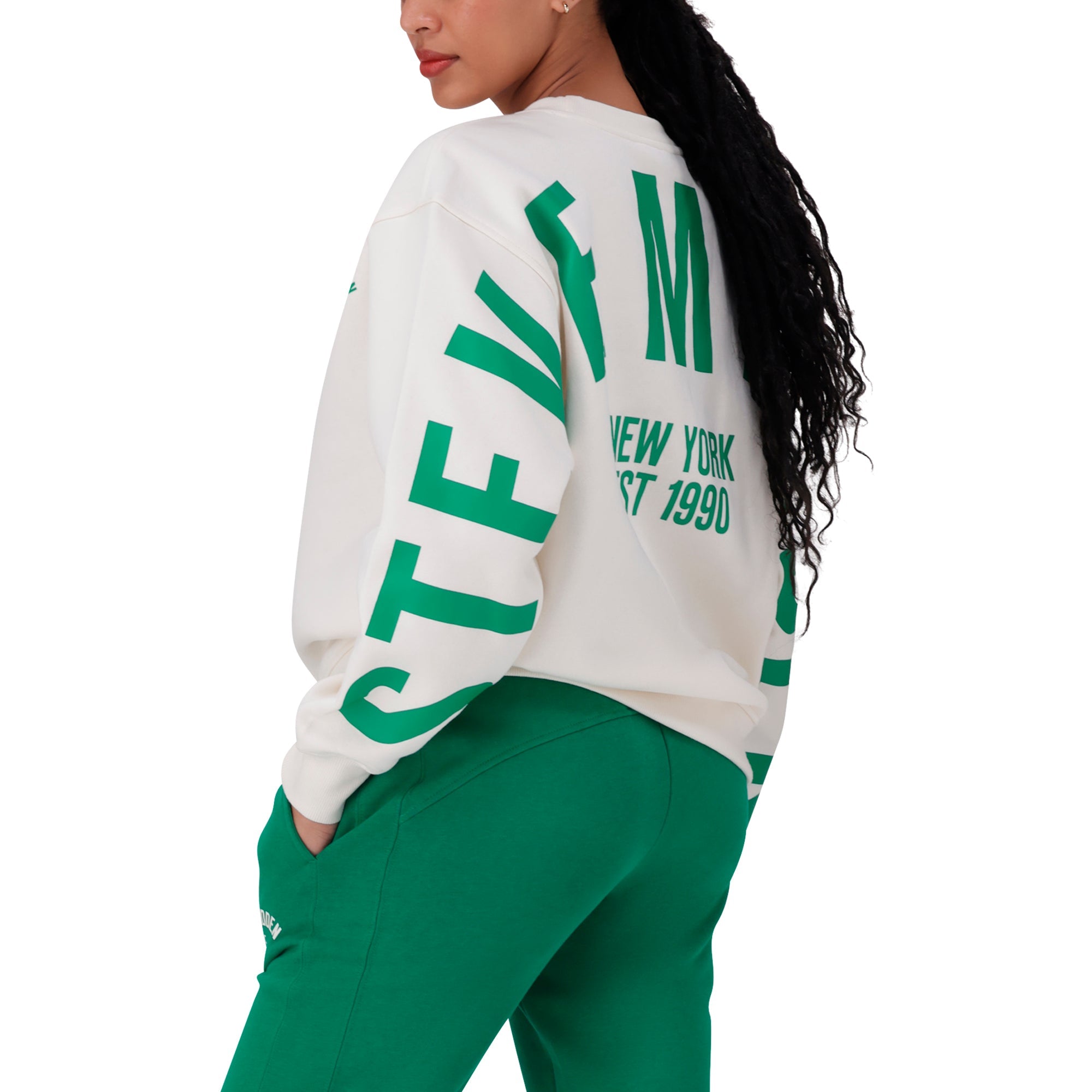 AMELIA CREAM OVERSIZED CREW NECK FLEECE SWEAT