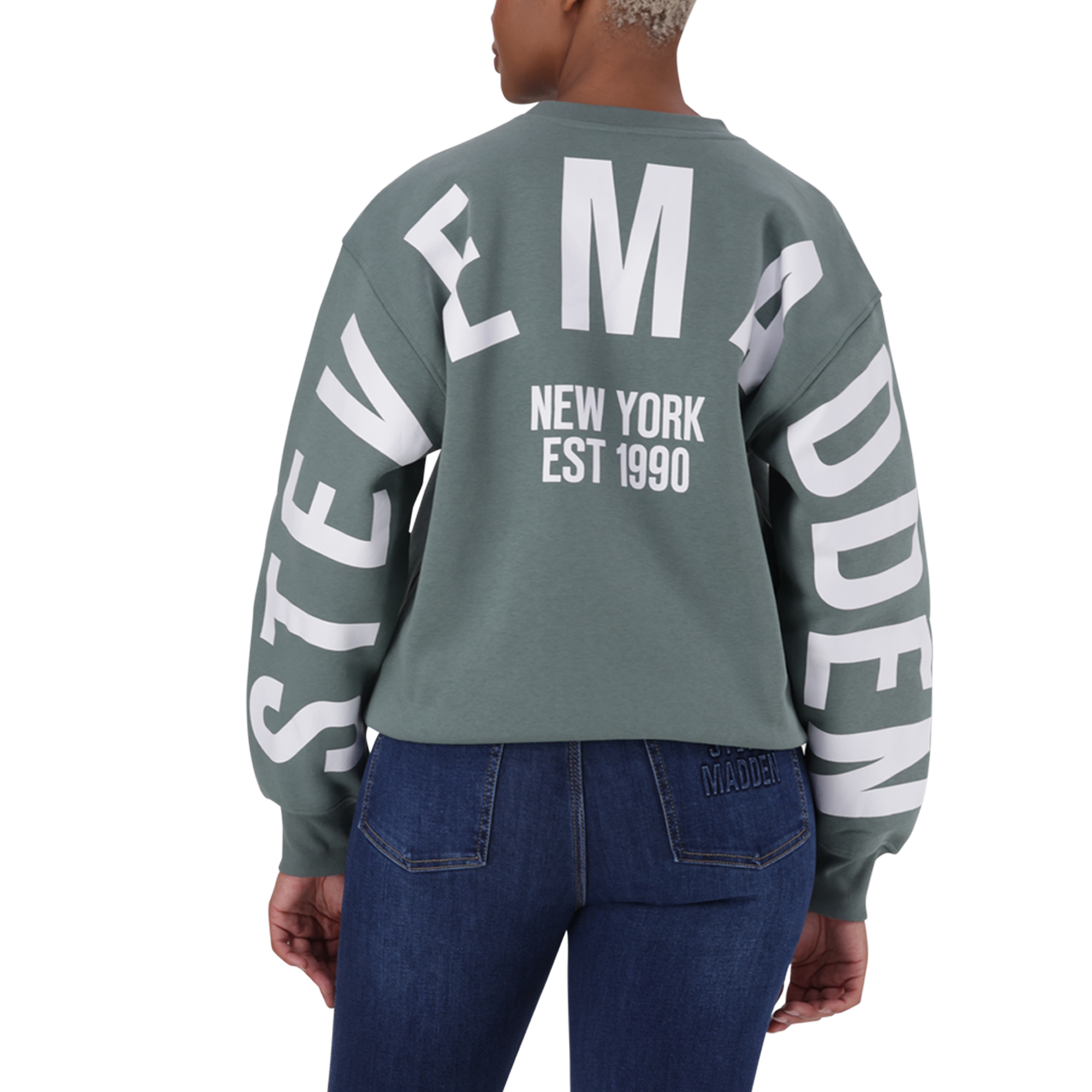 AMELIA SAGE OVERSIZED CREW NECK FLEECE SWEAT