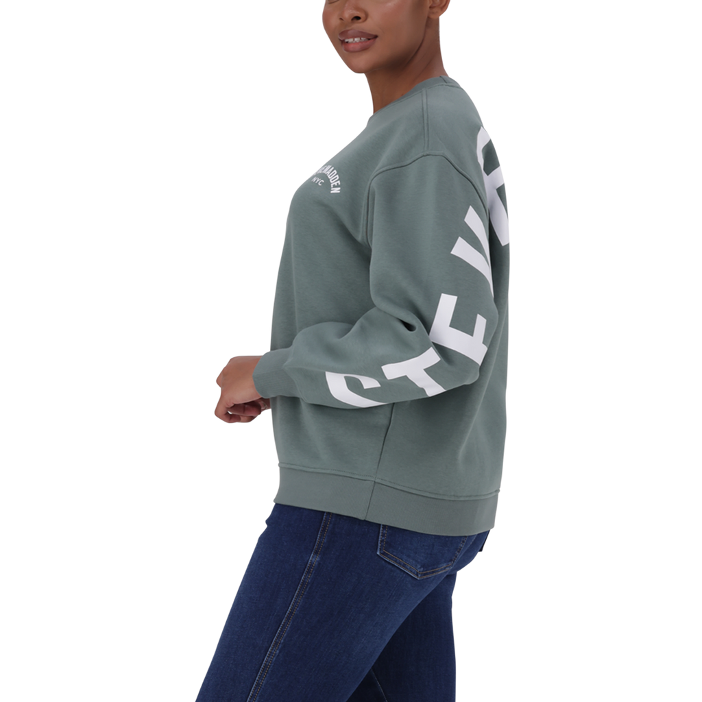 AMELIA SAGE OVERSIZED CREW NECK FLEECE SWEAT