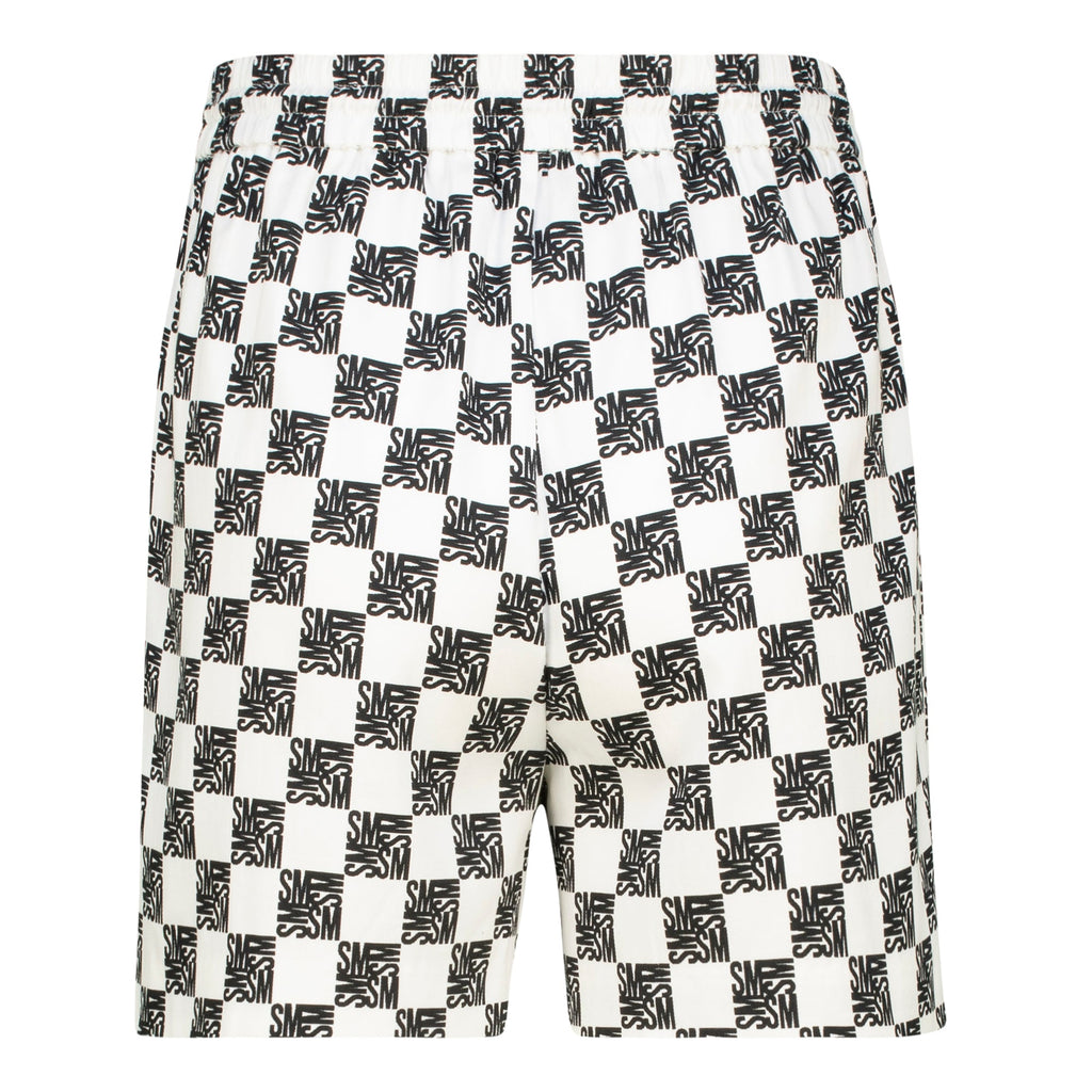 NOVA BLACK WHITE ALLOVER PRINTED SHORTS