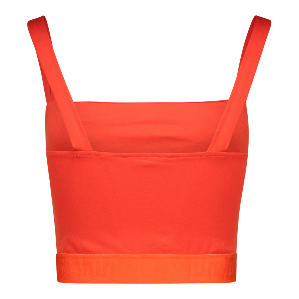 NADIA TANGERINE SQUARE NECK CROPPED TOP