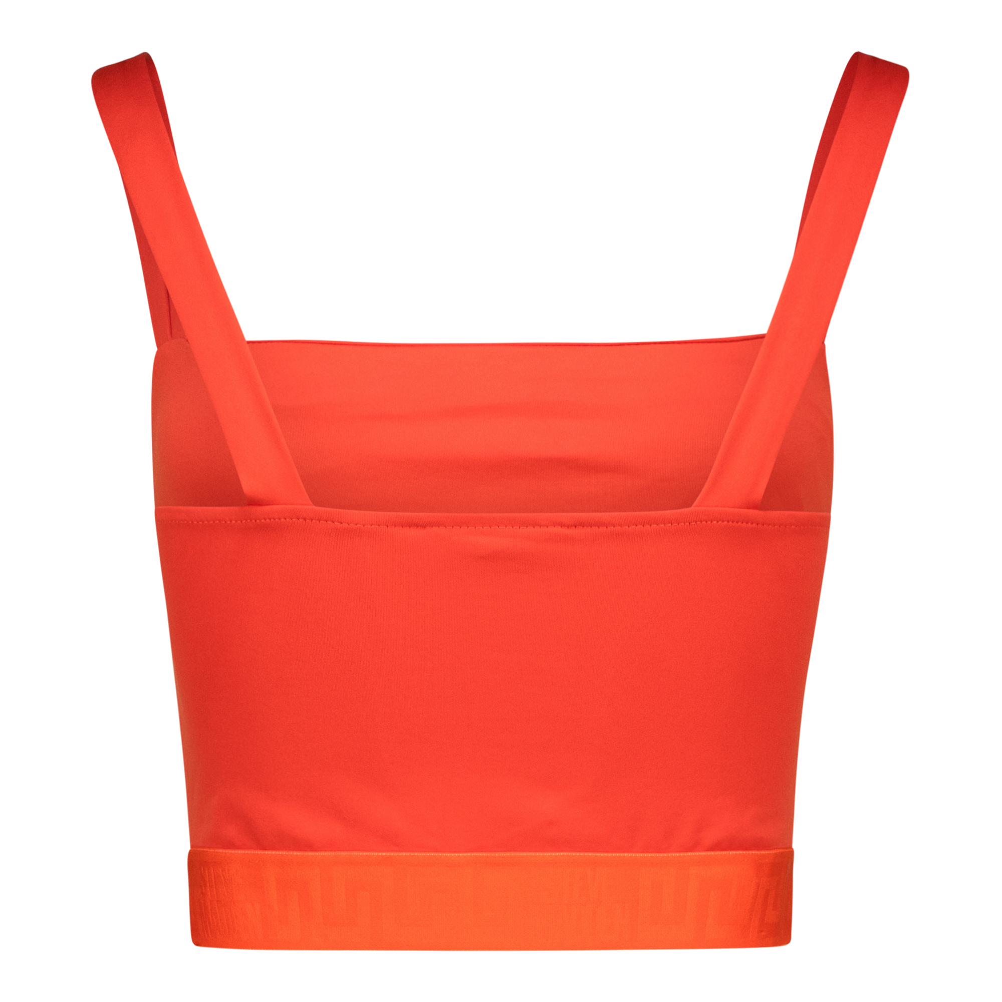 NADIA TANGERINE SQUARE NECK CROPPED TOP
