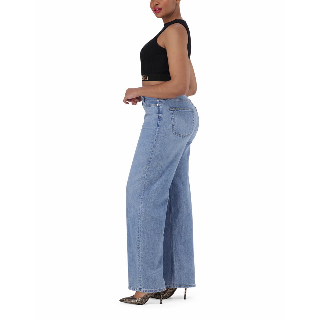 BRIA BLACK HIGH NECK FITTED TOP