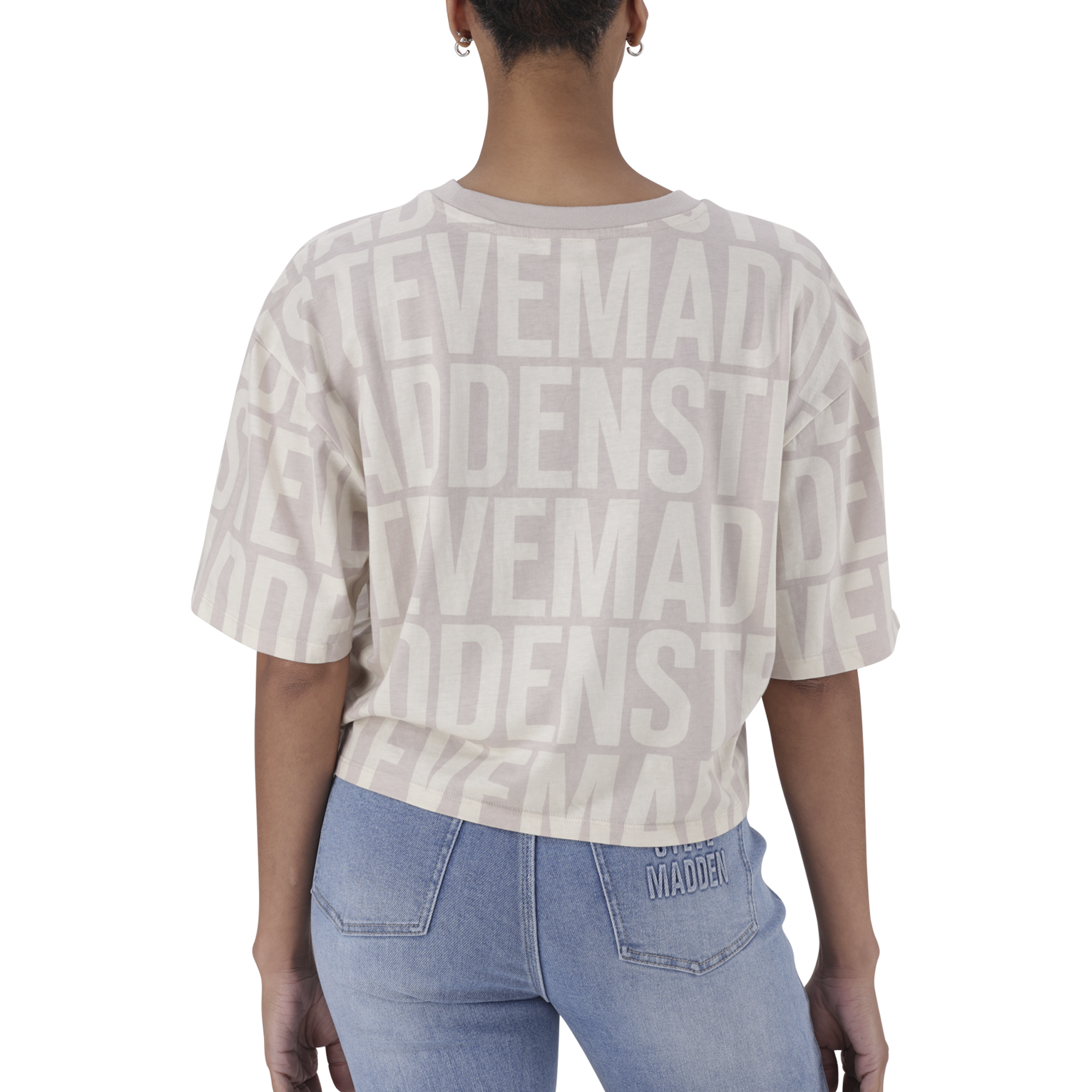 ABBY STONE/CAMEL CROPPED BOXY T-SHIRT