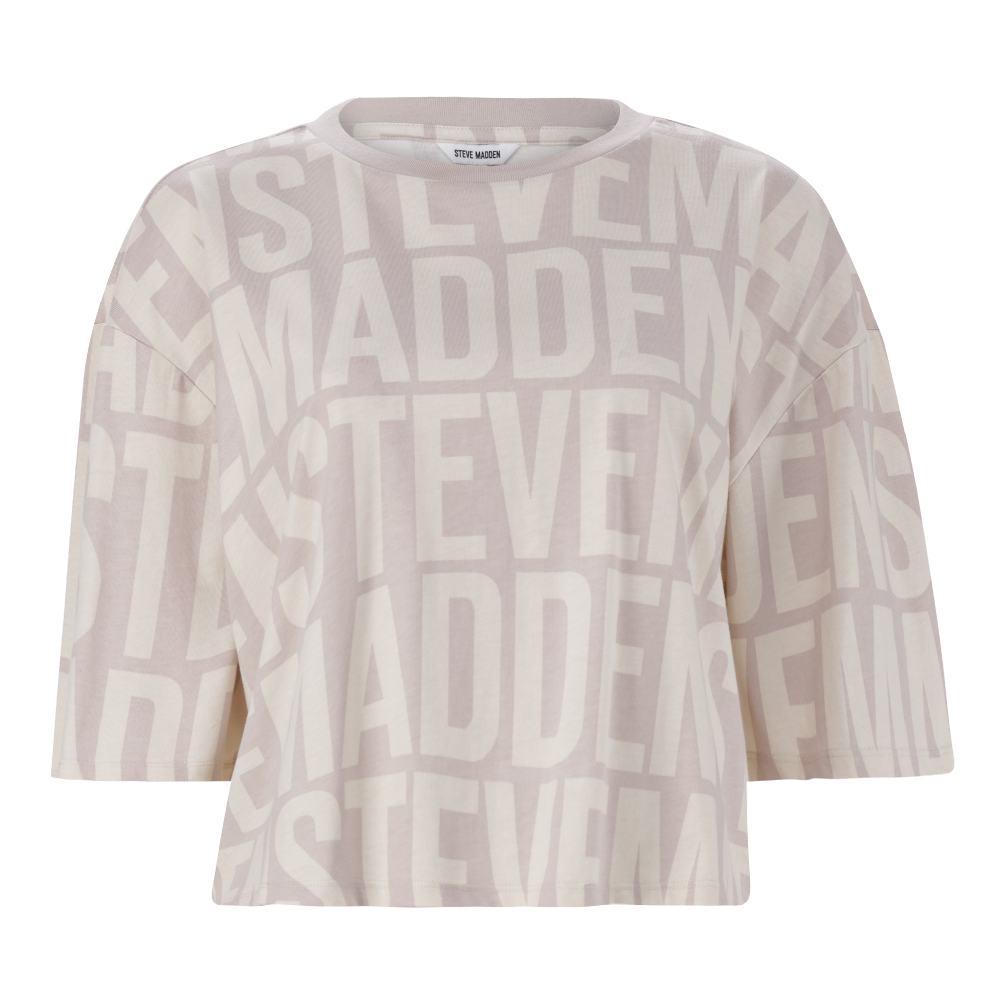 ABBY STONE/CAMEL CROPPED BOXY T-SHIRT