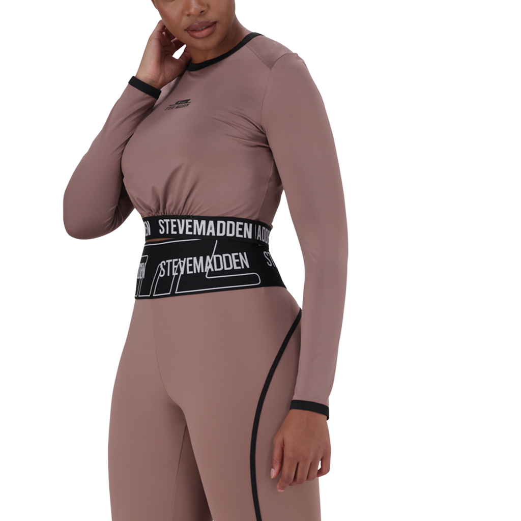 TIANA DARK TAUPE ACTIVE TOP
