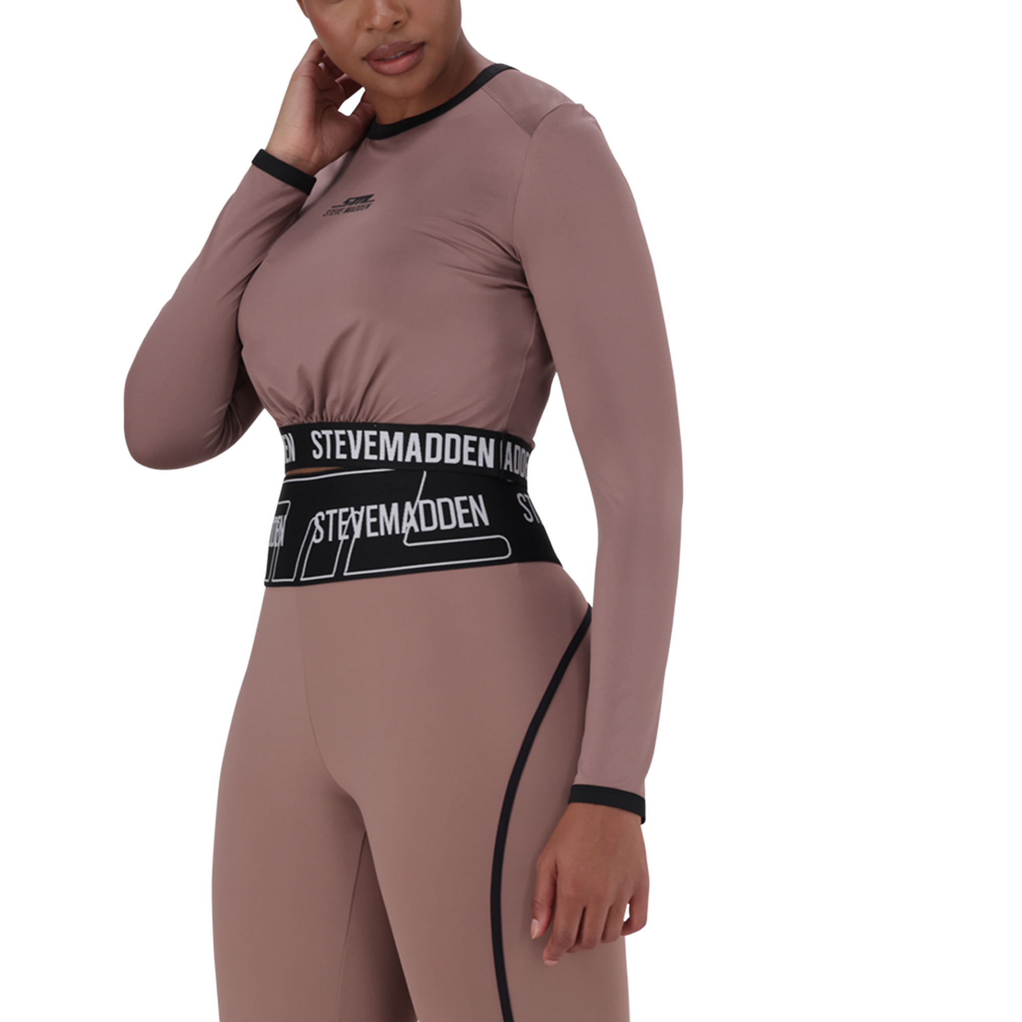 TIANA DARK TAUPE ACTIVE TOP