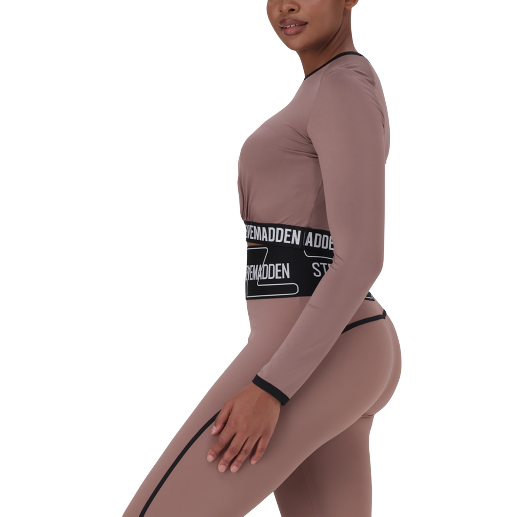 TIANA DARK TAUPE ACTIVE TOP