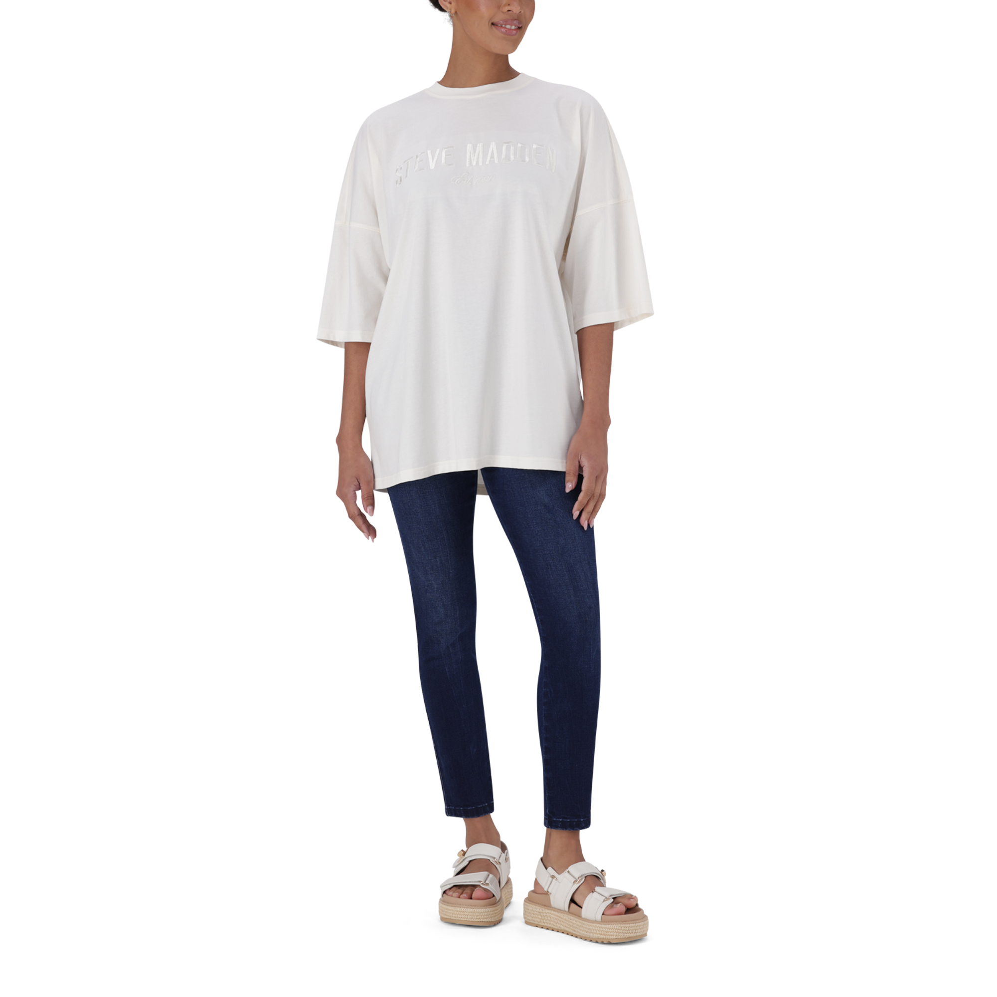 ODESSA CREAM OVERSIZED BOXY T-SHIRT
