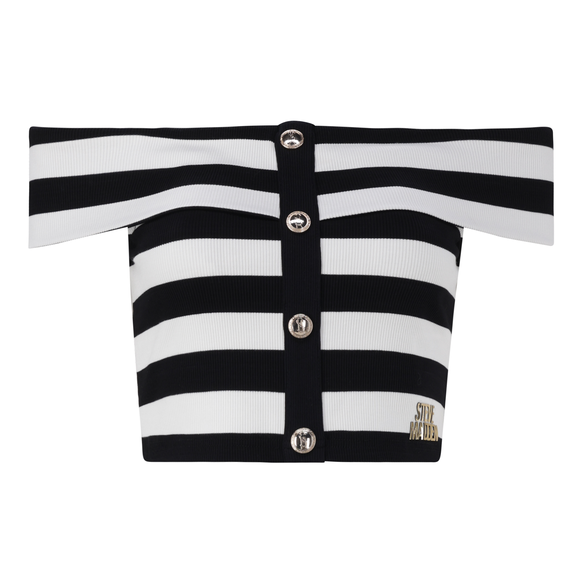 SALEM BLACK WHITE STRIPE CROPPED TOP