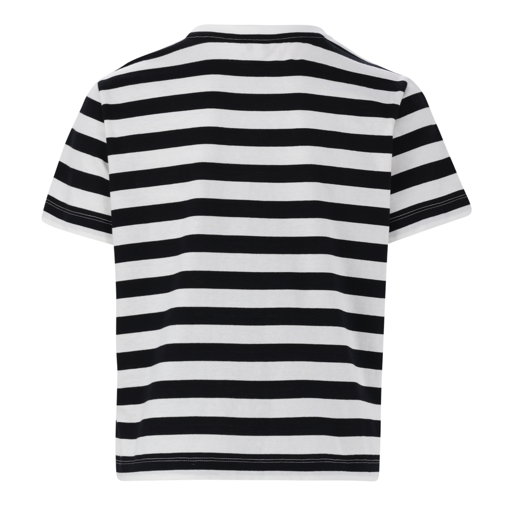 HAZEL BLACK WHITE HEART T-SHIRT WITH POPPERS