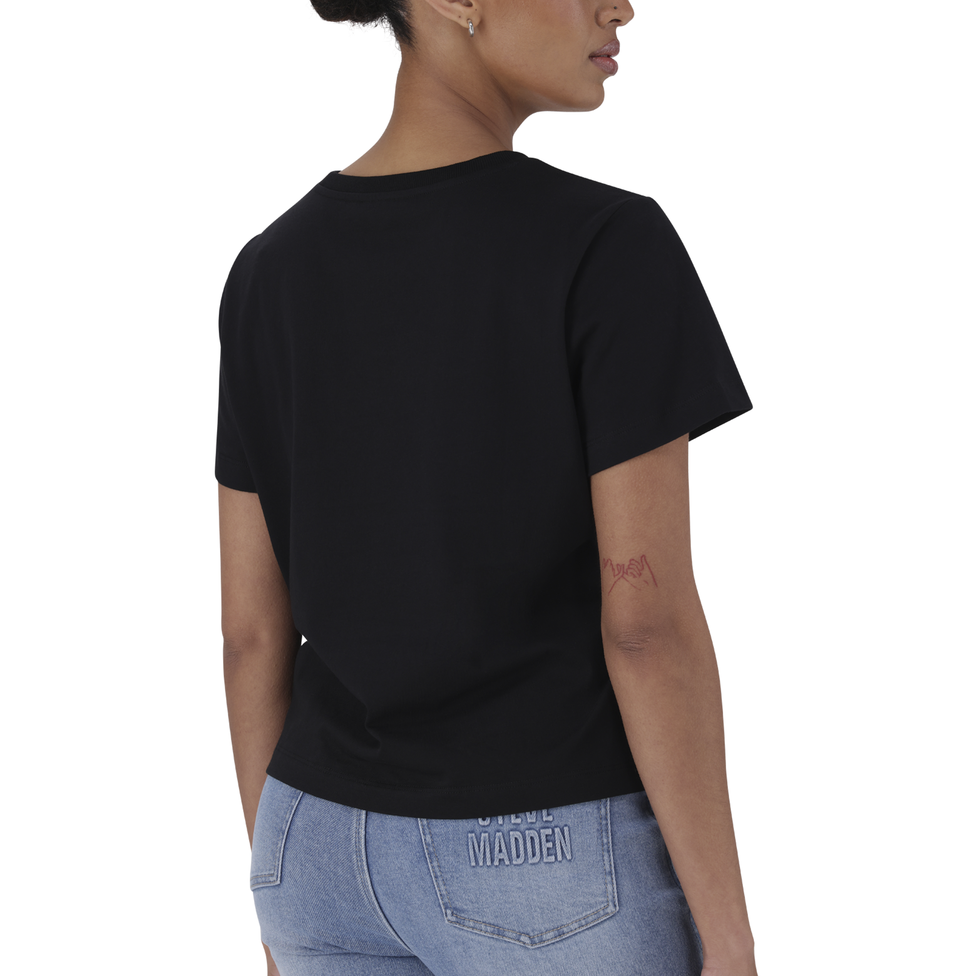 HAZEL BLACK HEART T-SHIRT WITH POPPERS