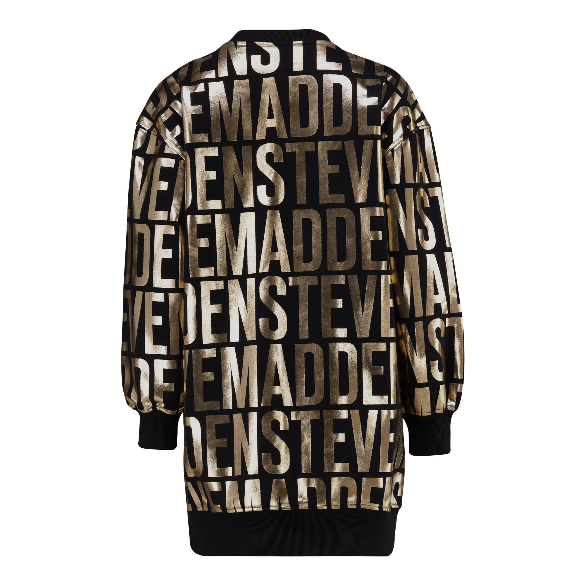 NTOMZ BLACK GOLD OVERISZED SWEAT DRESS