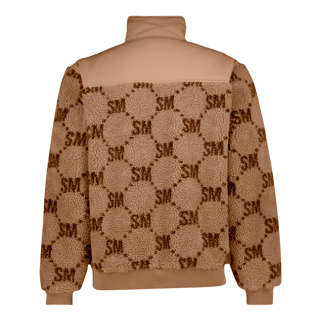 JESSE CAMEL TEDDY FLEECE COLLARED SWEAT